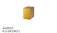 Square Finial in Matte Gold for 1 1/8 Diameter Rod