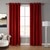 Suede Grommet Curtain Panel, 54 by 84" Red