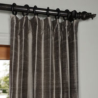 Tahsha Textured Dupioni Silk Indoor Single Curtain Panel