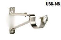 Single Decorative Brackets For 1 1/8 Inch Thick Curtain Rods / Poles Collection Pewter