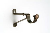 UBK- WN  1 1/8 (28mm) Set Of 2 Walnut Single Brackets