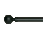 1  1/8 (28mm) Diameter Single Curtain Rod and Hardware Set  84 - 156 BLACK