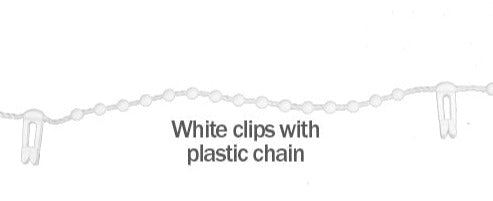 Bottom Chain and Clips for Vertical Blinds with Fabric Vanes (By-the-Clip), Drapery King Toronto