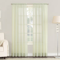 No. 918 Emily Sheer Voile Single Curtain Panel, 59" x 95" White, 2 Panels
