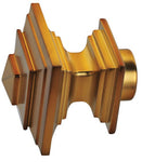 Squar Bronze Finial for 1 3/8" Curtain Rod ~ Pair LFN7
