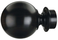 Ball Bronze Finial for 1 3/8" Curtain Rod ~ Pair LFN8 (Set of 2)