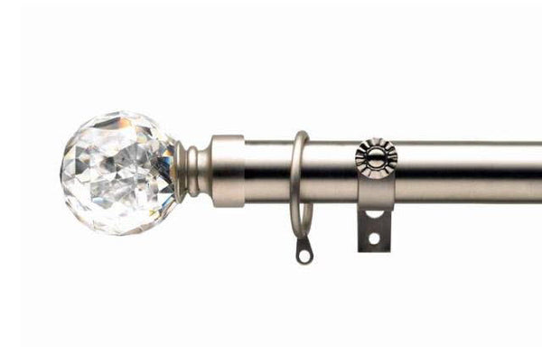 Dynasty Crystal Finial 1-3/8"(35mm) Pewter (Set of 2)
