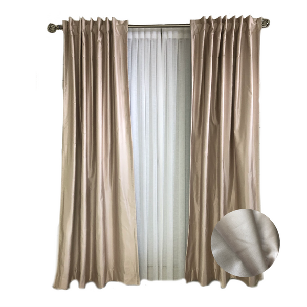 Copes Silk Room Darkening Rod Pocket Single Curtain Panel