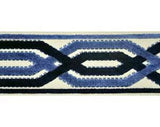 FABRICUT BLUE VELVET EMBROIDERY TRIM TAPE BY THE YARD