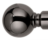 Telescopic Curtain Rod and Hardware Set 48 - 84 Black (SALE ITEM) 1  1/8 Diameter