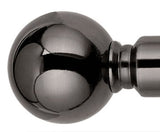 Telescopic Curtain Rod and Hardware Set 48 - 84 Black (SALE ITEM) 1  1/8 Diameter