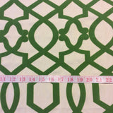 NEW! OR125 Flocked Emerald Lattice Cut Velvet By the Yard Home Decor Fabric