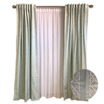 Sarah Richardson Blue Bamboo Linen Curtains