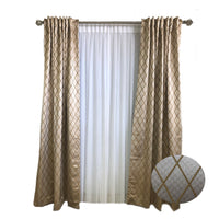 D K Home Gold Diamond Satin woven Curtains
