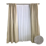 Taupe Faux Silk Curtains