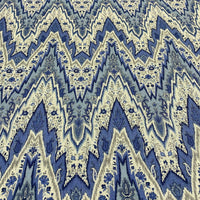 Waverly Williamsburg Bray Flamestitch Porcelain Blue 54" Fabric By the Yard Drapery King Toronto