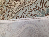RICHLOOM NAVODARI PAISLEY MOONSTONE BLUE FLORAL MULTIUSE FABRIC BY THE YARD 54"W