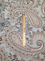 RICHLOOM NAVODARI PAISLEY MOONSTONE BLUE FLORAL MULTIUSE FABRIC BY THE YARD 54"W at Drapery King Toronto