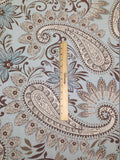 RICHLOOM NAVODARI PAISLEY MOONSTONE BLUE FLORAL MULTIUSE FABRIC BY THE YARD 54"W at Drapery King Toronto