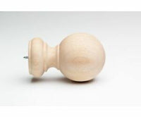 Unfinished Wood Ball Finials by Kirsch!! For 1 3/8" Pole!! (5608EG091)