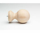 Unfinished Wood Ball Finials by Kirsch!! For 1 3/8" Pole!! (5608EG091) (Set of 2)