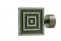 Square Curtain Rod Finial for 1 1/8" Curtain Rod ~ Pair CFN1