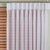 Pinch Pleated Sheer Panels 144w x 96L White  Sheer (Sale Item)