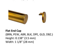 End Cap Finials, 1 1/8 Diameter Channel Rod 6 Colors ( Set of 2 )
