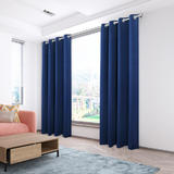 Solid Thermal Insulated Blackout Curtain, Navy Blue 1 Panel 52 * 95 Inch