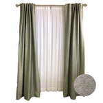 Sage Marled Faux Silk Curtains