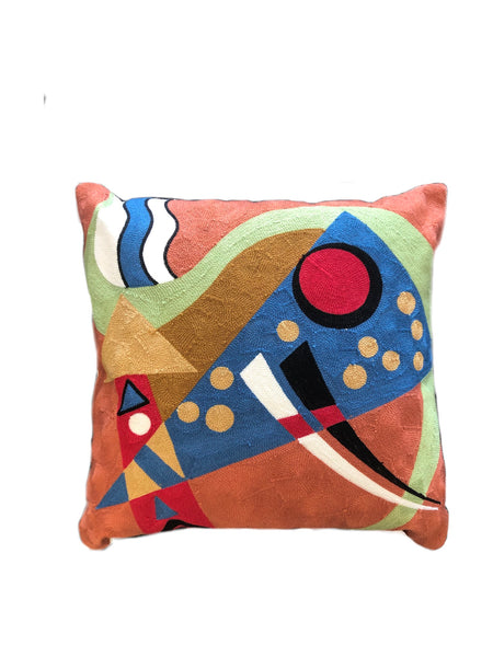 Crewel Embroidery Pillow Picasso Abstract