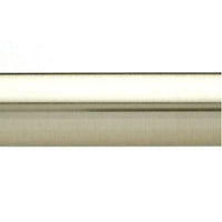 Brushed Nickel 6' X 1-1/8" Diameter Metal Curtain Rod  Item# URD6-NB